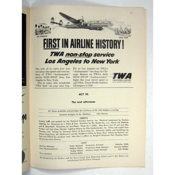 Tea Sympathy Playbill 1954 Deborah Kerr John Kerr Leif Erickson Dick York - Picture 6 of 8